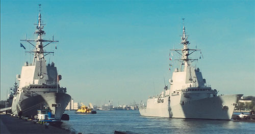 Spaanse marineschepen Rotterdam