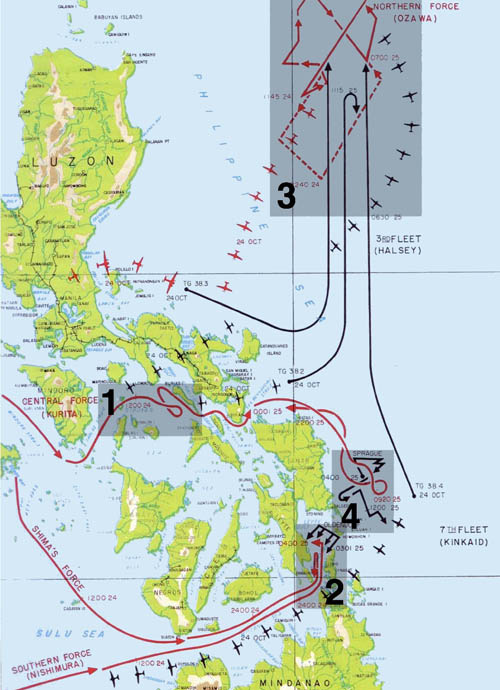 kaart Leyte Gulf